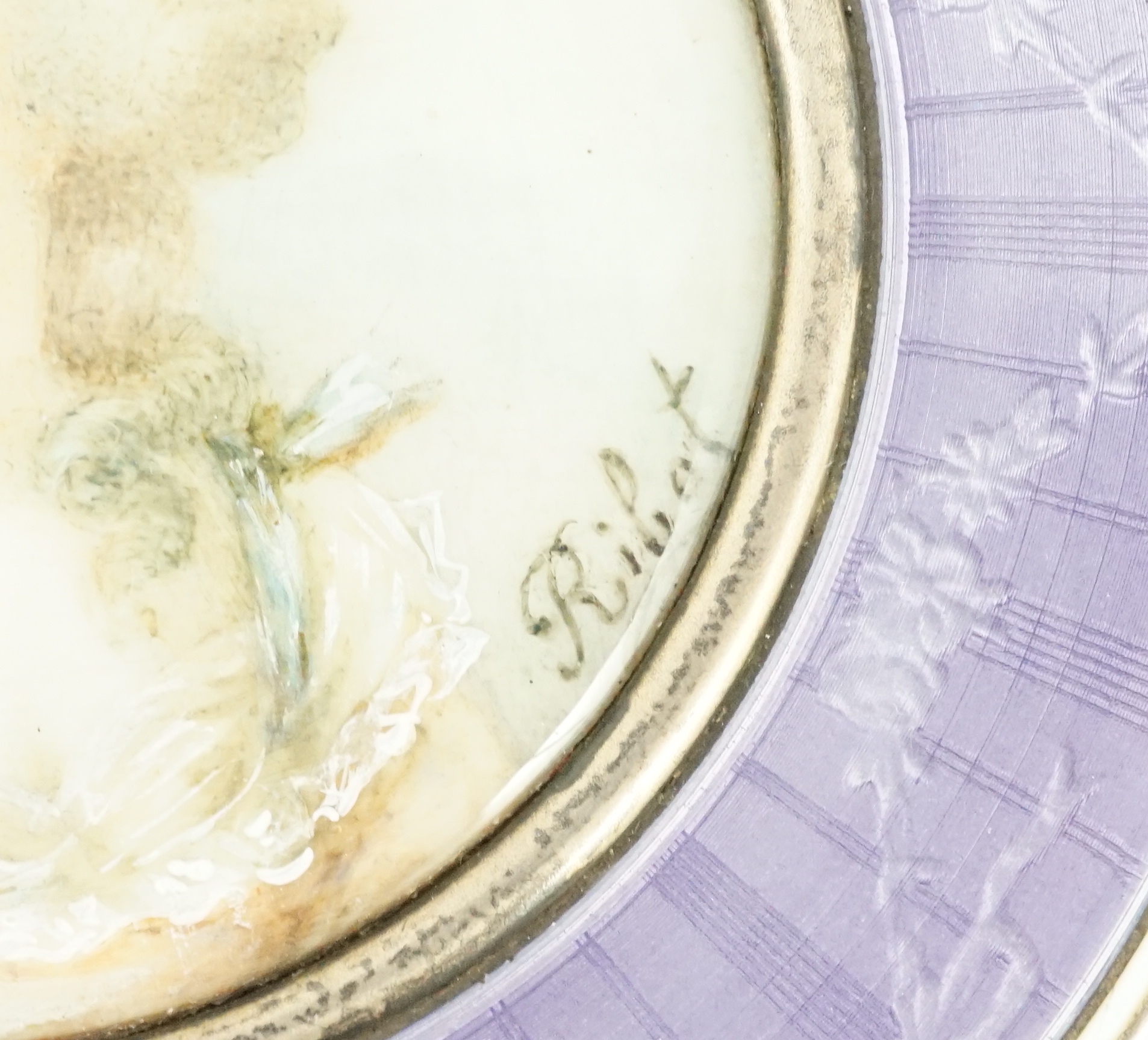 A 19th century French part engine turned silver and guilloche enamelled circular box and cover